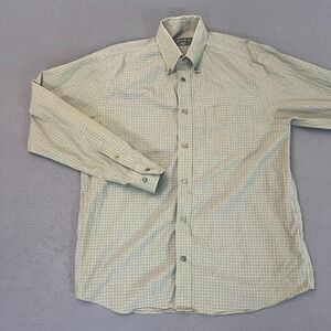 Eddie Bauer Wrinkle-Resistant Relaxed Fit Button Down Shirt Unisex Medium Plaid